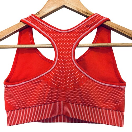 Nike Pro Sports Bra Ladies Size Small Tangerine Dri Fit Racer Back No Padding - Picture 2 of 6