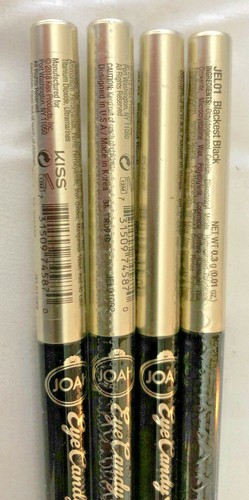 4 NEW JOAH KISS EYE CANDY EYELINER BLACKEST BLACK JEL01 - Picture 2 of 2