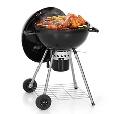 22 inch Kettle Charcoal Grill BBQ Portable Grill Outdoor Barbecue Cooking