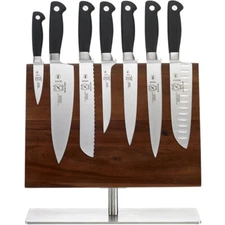 Mercer Culinary Genesis 8-Piece Forged Knife Set & Acacia Magnetic Board