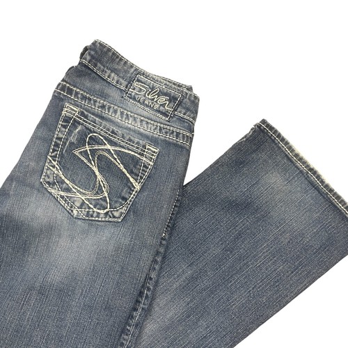 Silver jeans 29 / 31 Womens Akko Bootcut Denim Pockets Zipper