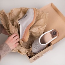 Swedish Clogs Troentorp Wright Grey Pull Up Size US Womens 6 / EU 36