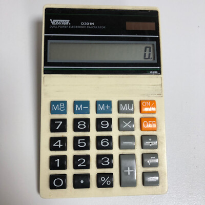 Vintage Veratron Dual Power Electronic Calculator D301N