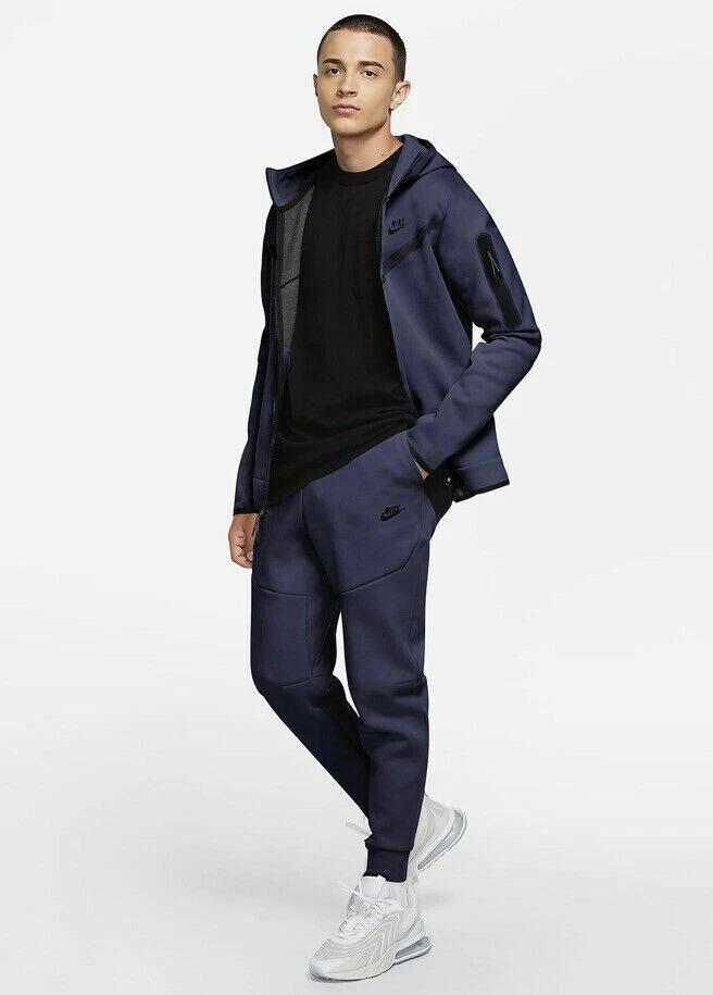 Nike Tech Fleece Tracksuit Set Hoodie&Pants Midnight Navy