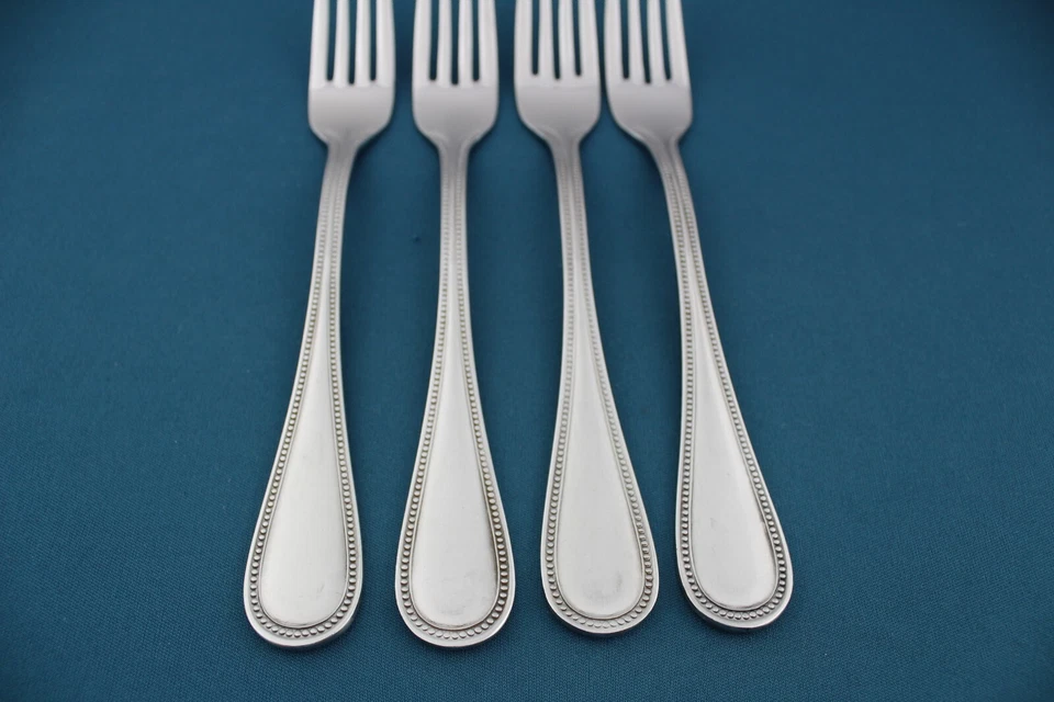 4 Tenedores de Cena Toalla CUENTAS ANTIGUAS 18/8 Acero Inoxidable Corea 7 7/8" Foto 2 de 4