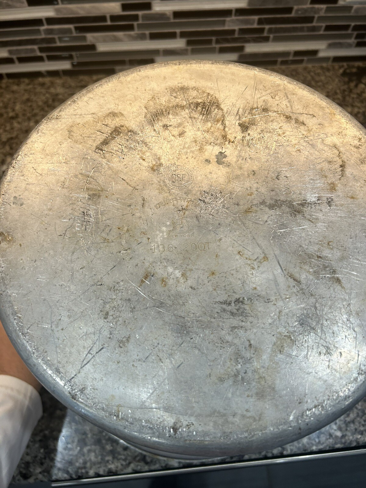 Dura-Ware 20 QT (120)Heavy Duty Aluminum Stock Pot W/ Lid (412) New York USA