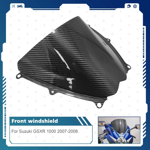 100% Real 3K Dry Carbon Fiber Windshield Windscreen For 2008 Suzuki GSXR 1000 K8 - Picture 3 of 12
