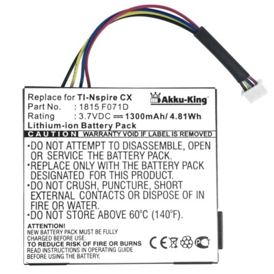 Akku-King Akku für TI-Nspire CX CAS - 1815 F071D / 3.7L1060SP / 3.7L1230SP