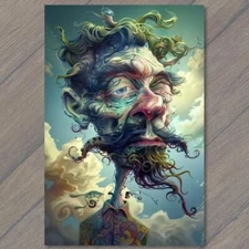Art Print Man Surrealism Creepy Crazy Bright Colors Weird Strange Wild Unusual