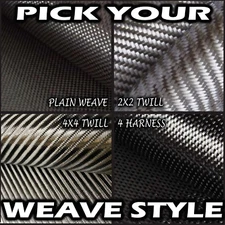 CARBON FIBER Fabric Cloth *Plain Weave / 2x2 Twill / 4Harness Satin* 3k 6k SALE
