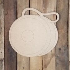 Toy Yo-Yo Wooden Unfinished Cutout, Engraved Childrens Toy Shape Paint by Line