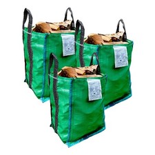 3 x Reinforced Garden Waste Bags 120L  Strong Sacks Grass Leaves Logs Rubbish