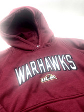 Warhawks Hoodie Unisex Size 6/7 Children Kids Maroon Hooded Pocket