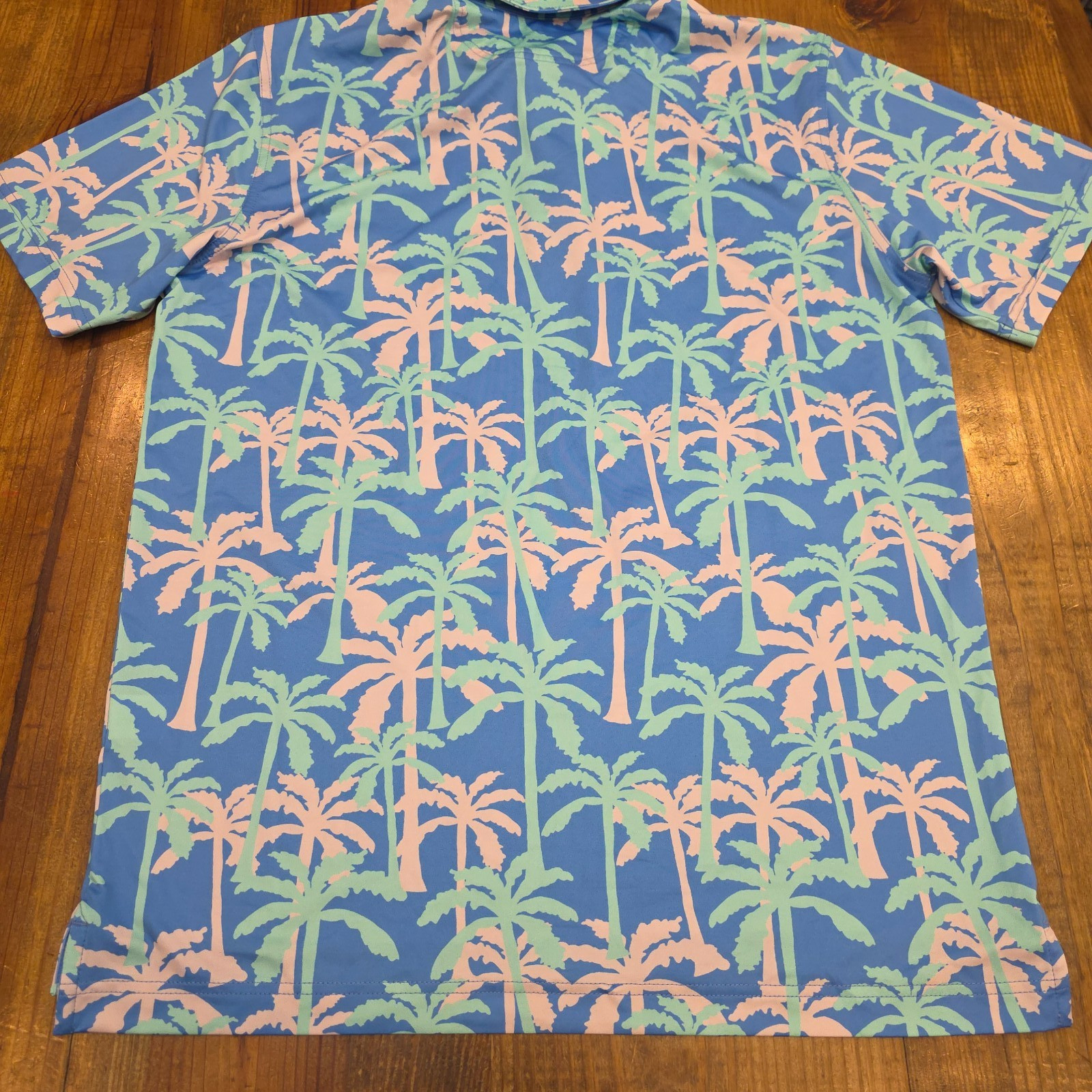 Chubbies Golf "East Coast Palm" Performance Polo 2.0 Tropical All Over Print - M
