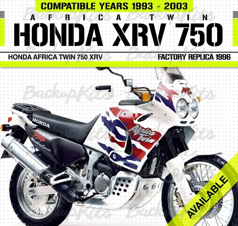 HONDA AFRICA TWIN XRV 750 GRAPHICS KITS DECALS STICKERS 1996 WHITE