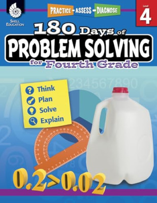 180 Days of Problem Solving for Fourth Grade (Grade 4)  - Paperback NEW Chuck Ar