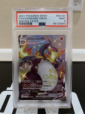 2021 Pokemon Shining Fates Shiny Charizard VMAX SV107/SV122 PSA 9