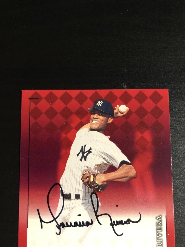 Donruss Signature Mariano Rivera 1998 rojo automático SP *RARO* Yankees Foto 2 de 4