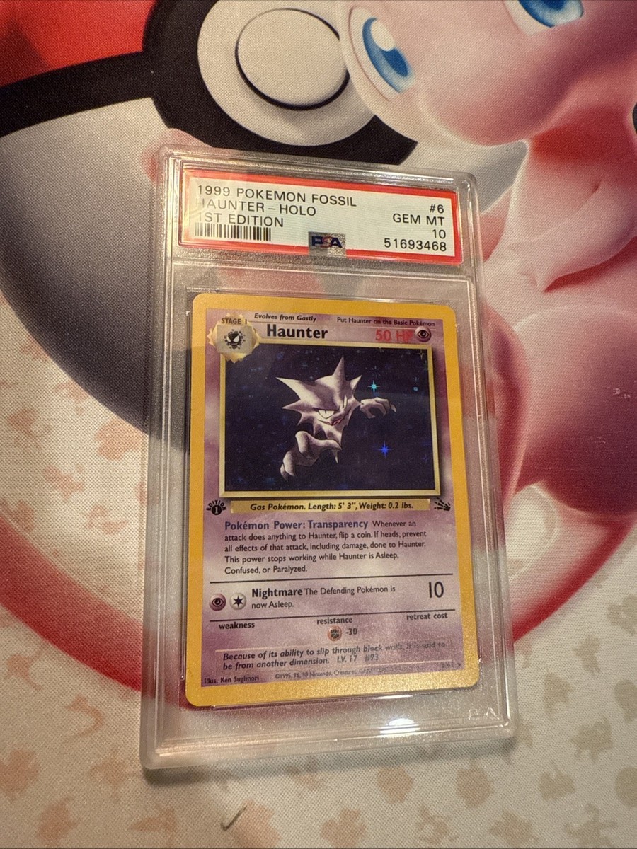 ポケモン - Haunter ゴースト 1ED 1st Edition 英語版 6/62 PSA 1 Haunter Fossil 6/62 Blue Stain Error Misprint Holo