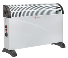 Sealey CD2005T Convector Heater 3 Heat Settings Thermostat & Turbo Fan 2000W