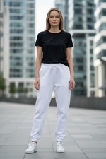 Brandy Melville White Pullon Pants One Size