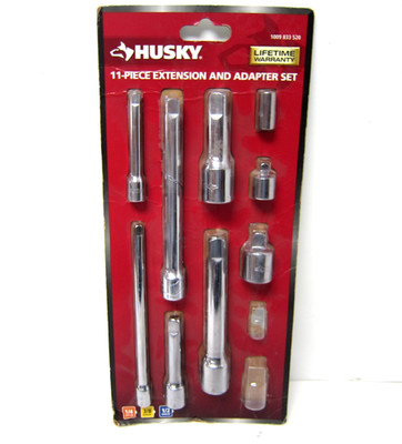 Husky Extension and Adapter Set (9-Piece) 1/4''-3/8''-1/2 Missing 2 Small Adapters