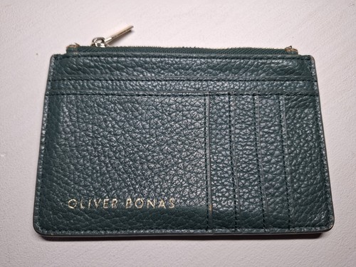 Oliver Bonas Grün Echtleder Karten Geldbörse Ausweisetui Tasche