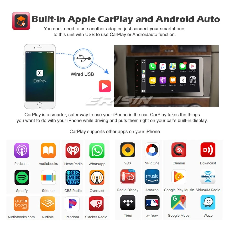 DAB+Android 11 Autoradio GPS Navi CarPlay 4G Mercedes C/CLK/CLC Klasse W203 W209 - Bild 4 von 4