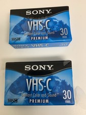 Sony VHS-C Premium Blank Tapes 2-Pack 30 Min SP / 90 Min EP Sealed New