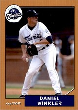 2012 Asheville Tourists Grandstand #30 Daniel Winkler Effingham Illinois IL Card