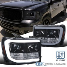 Smoke Fits 2007-2014 Gmc Sierra 1500 2500hd 3500hd Led Bar Projector Headlights Smoke Fits 2007-2014 Gmc Sierra 1500 2500hd 3500hd Led Bar Projector Headlights