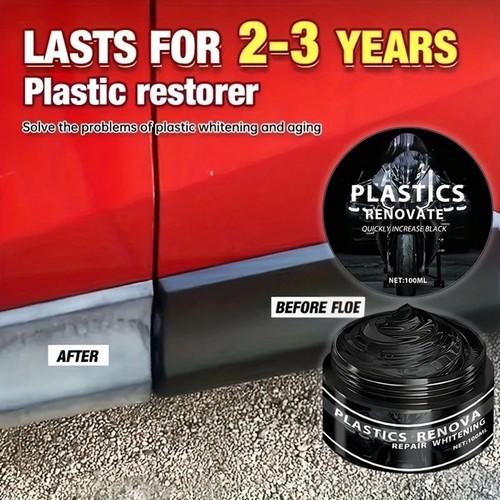 Car Black Trim Restorer Motorcycle Interior Renovation Wax 100ML Quick-Drying - Picture 9 of 12