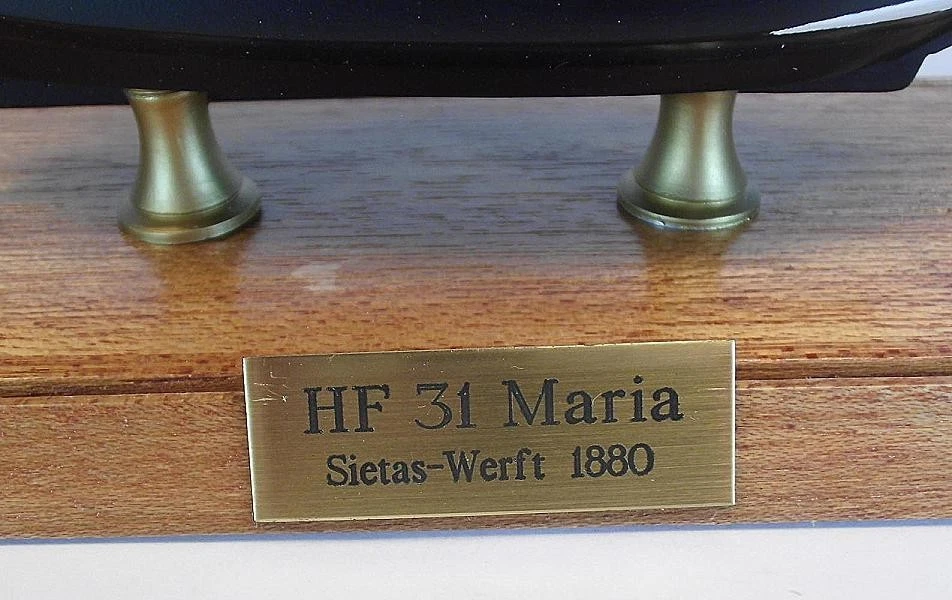 1/160 Segelschiff Zweimastiger Besan-Ewer Maria Vitrine 21cm Schiff 15cm OVP#515 - Bild 4 von 4