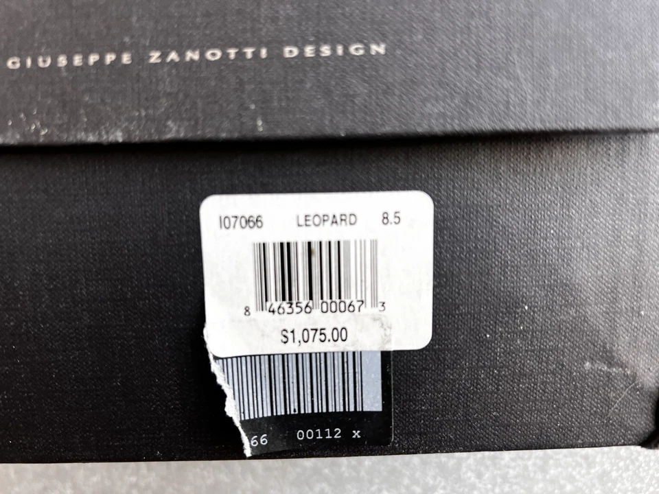 Giuseppe Zanotti Mujer Marrón Botines Piel Leopardo Estampado Tacones Botines EE. UU. 8.5 Foto 3 de 4