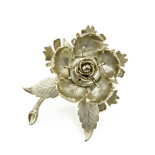 Vintage Warner Silver Tone Mechanical Day Night Blooming Flower Brooch #M1333 3