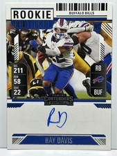 2024 Panini Contenders Rookie Ticket Autographs Ray Davis #137 Bills