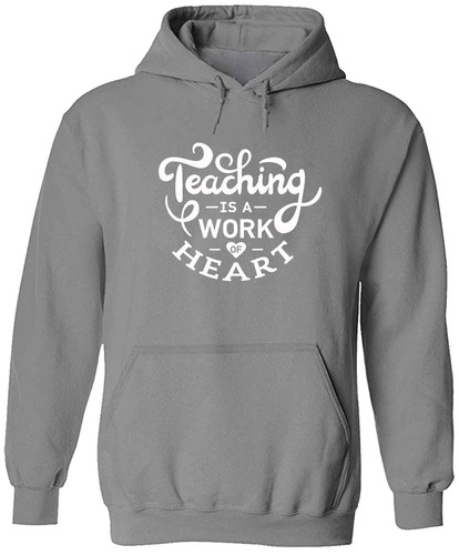 Teaching is a Work of Heart Sudadera con Capucha Suéter Pullover Regreso a la Escuela Sentido - Imagen 9 de 13