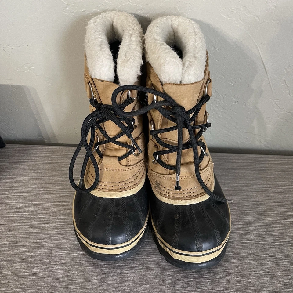 SOREL Caribou Waterproof Lace-up Winter Snow Boots Youth/Big Kid Sz 2 - Изображение 3 из 4