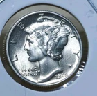 GEM+ UNC 1942 P Mercury Dime Strong  Luster
