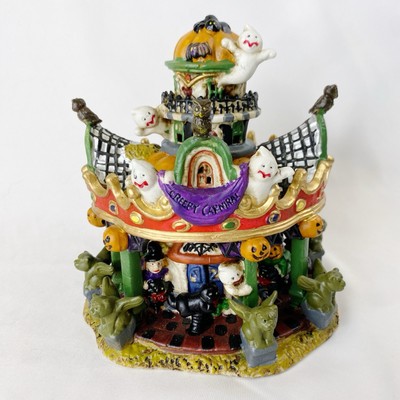 Lemax Creepy Carnival Carousel Halloween Gargoyles Ghosts Owls READ SHIPPING
