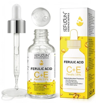 Anti-Aging Serum für Gesicht Gesichtsserum Hautschutz Ferulic Acid Vitamin C + E - Bild 1 von 4