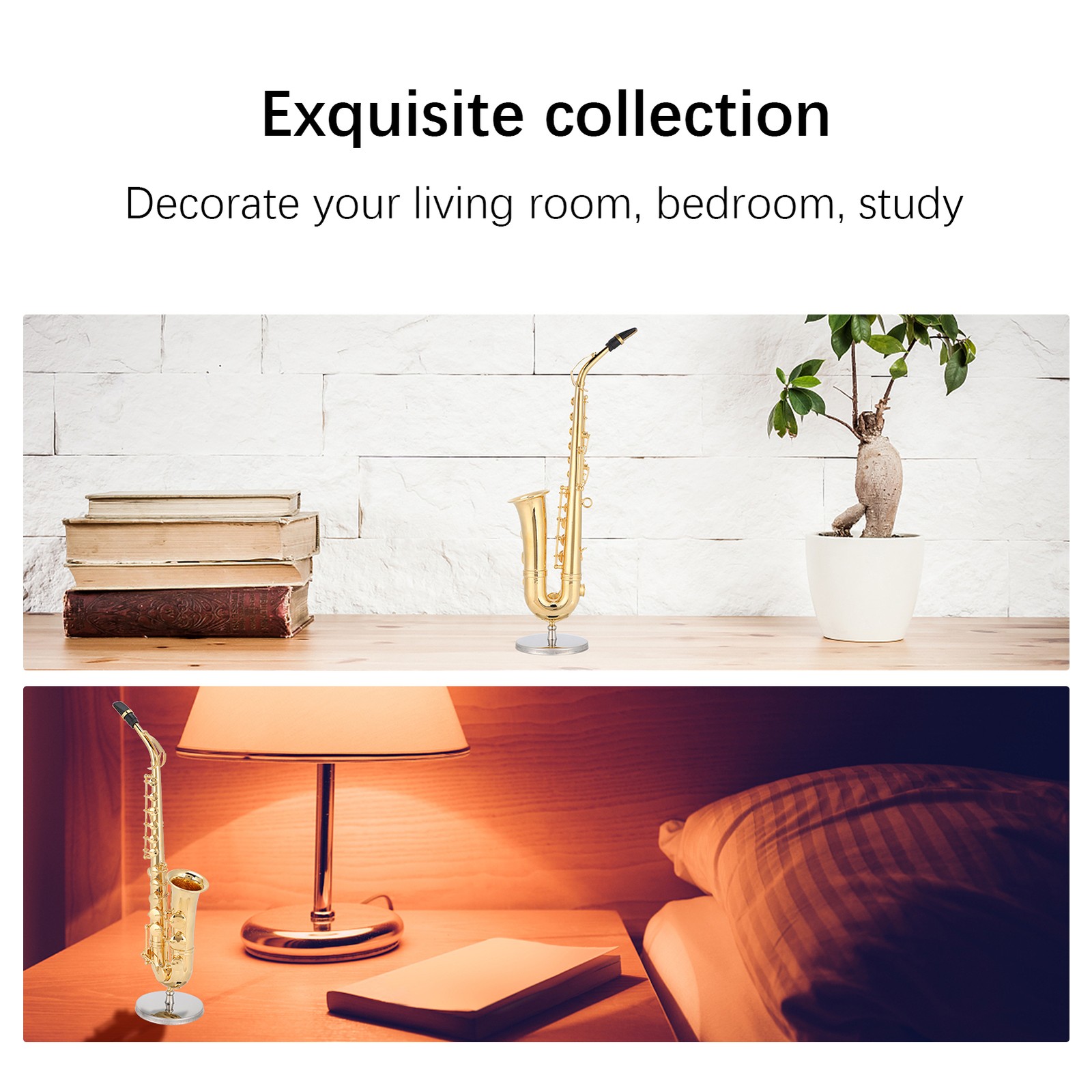 Saxophone Ornament Mini Musical Instrument Miniature For Anniversary Gift