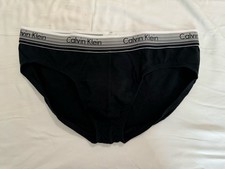 Vintage Calvin Klein Men s Cotton Hip Brief Large Black Underwear 2004 M5263