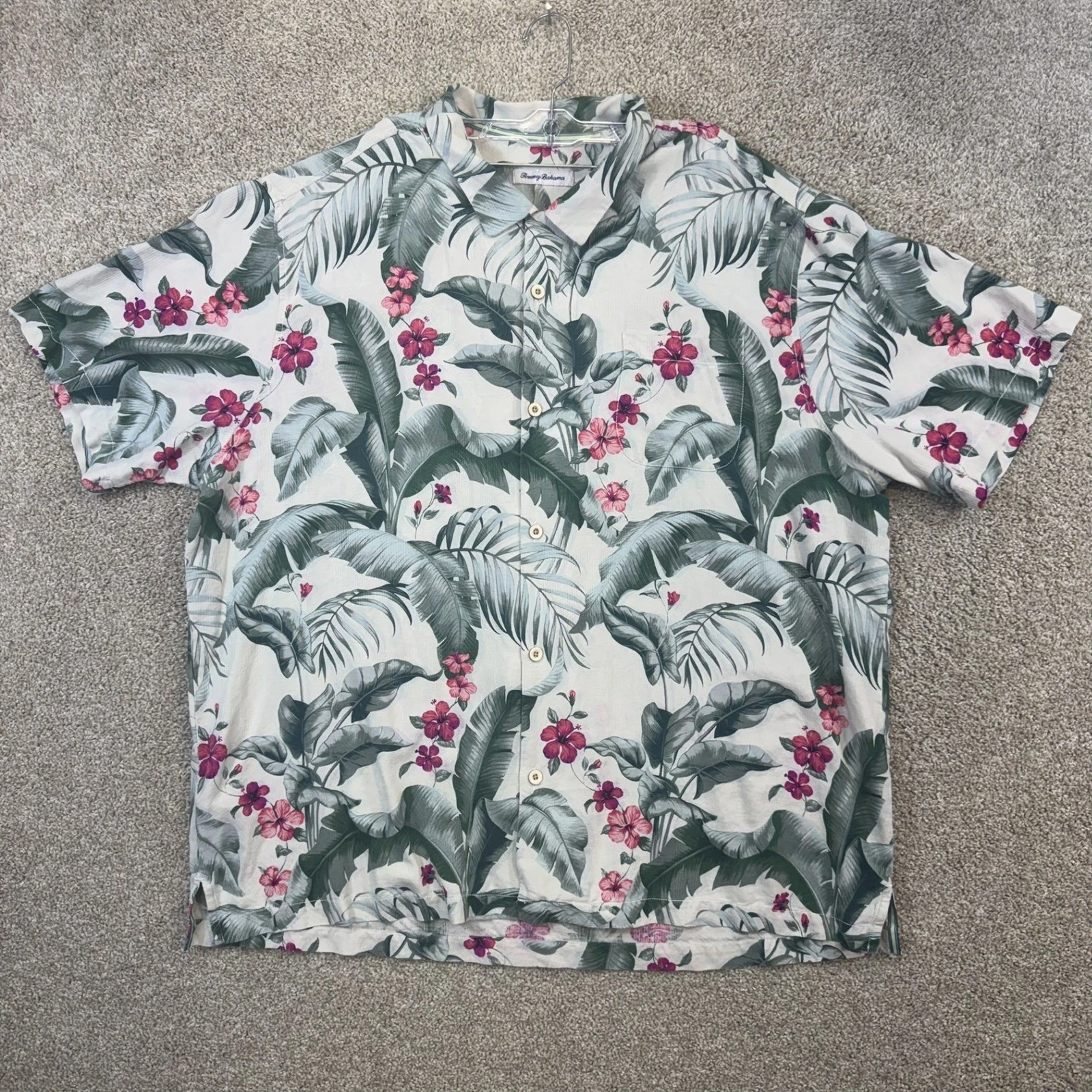Tommy Bahama Shirt Mens XXXL White Silk Floral Tropical Camp Short Sleeve
Opens in a new window or t