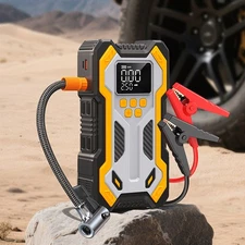 5000A Car Jump Starter With Air Compressor Pack Booster 12V Power Bank LED Light