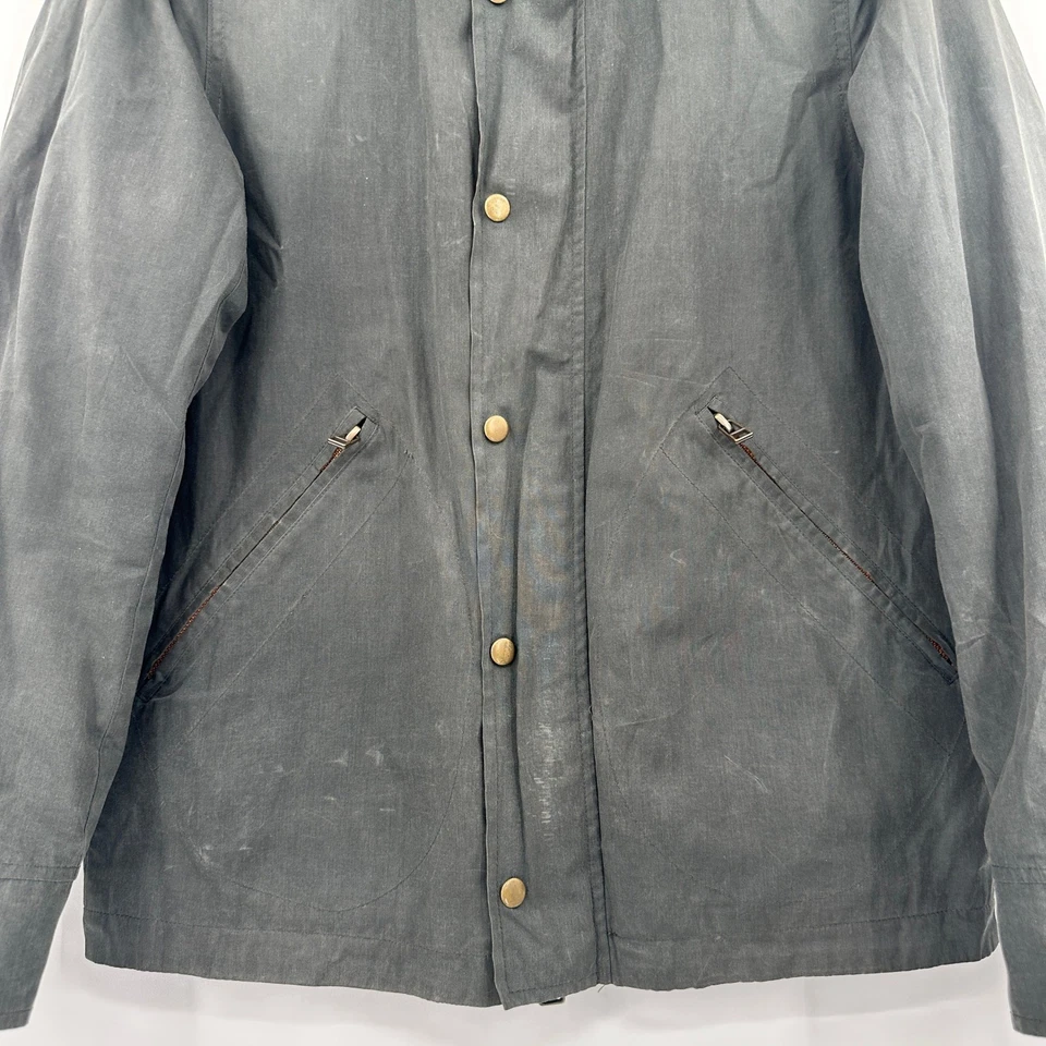 Chaqueta de algodón encerado gris carbón Jack Spade Bleecker Street para hombre talla S Foto 3 de 4