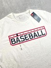 Under Armour HeatGear Lockup T Shirt Mens XL White Graphic Baseball Loose Fit