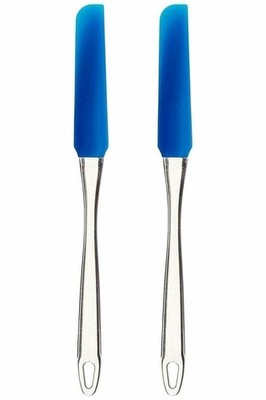 Norpro 2 PACK Silicone Cake Decorating Icing Frosting Spreading Spatula - Blue