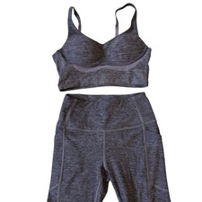Victorias Secret Set - Lightweight Supersoft Lined Sport Bra Grey Leggings Small