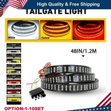48" LED Truck Strip Tailgate Light Bar Tri Row Brake Turn Signal Tail Running US